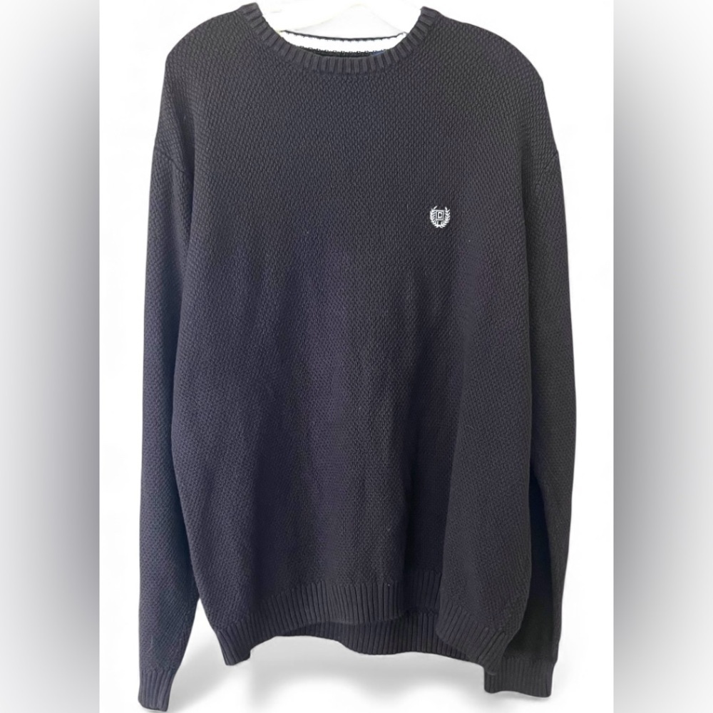 Chaps Ralph Lauren Men’s Textured Knit Sweater /Large Choc Brown Pullover/Large